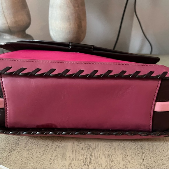 Coach 1941 Whipstitch Colorblock Pink Dreamer Hobo 76034 - Picture 6 of 12